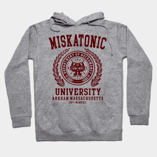 CTHULU AND LOVECRAFT - MISKATONIC UNIVERSITY Hoodie by Tshirt Samurai